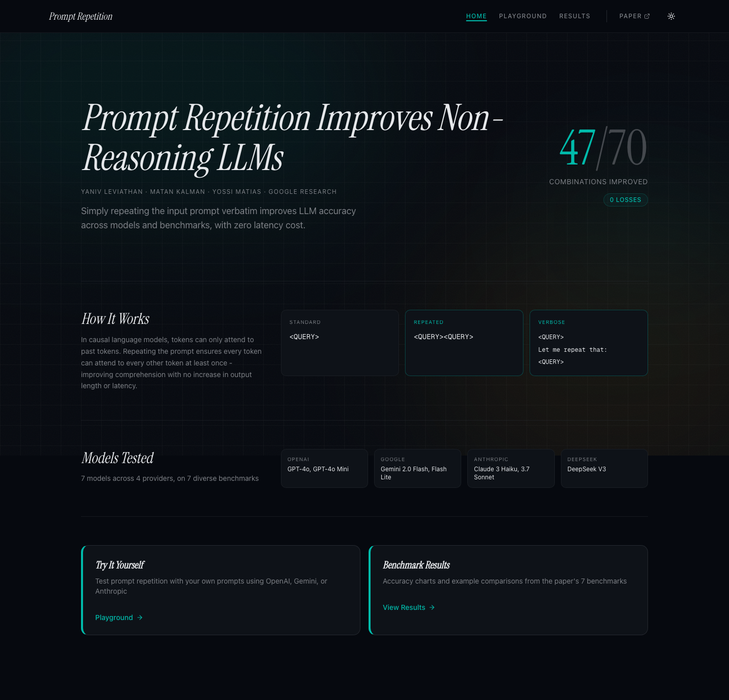 Landing page